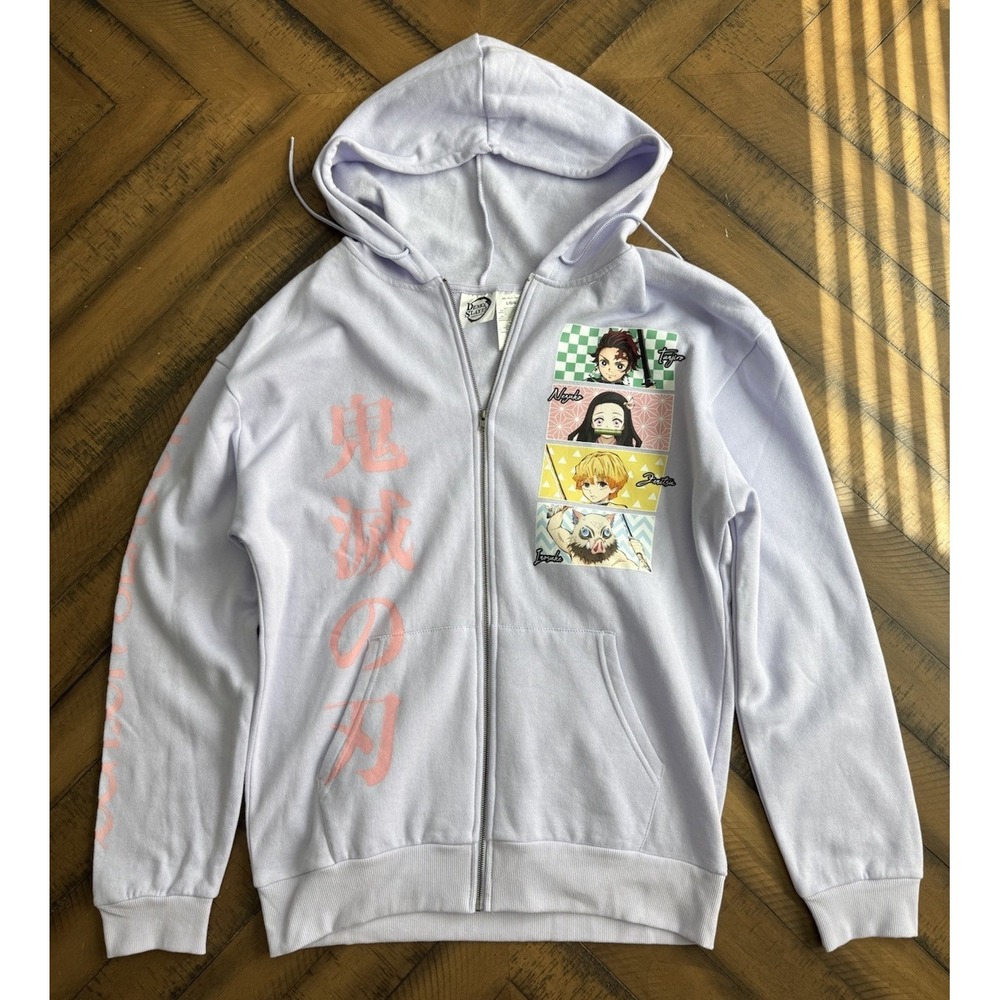 Demon Slayer Hoodie Kimetsu No‎ Yabia Character Panel Adult Sz L Hot Topic